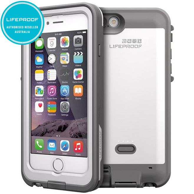 White Lifeproof Fre Power Battery Backup Charge Case Waterproof for