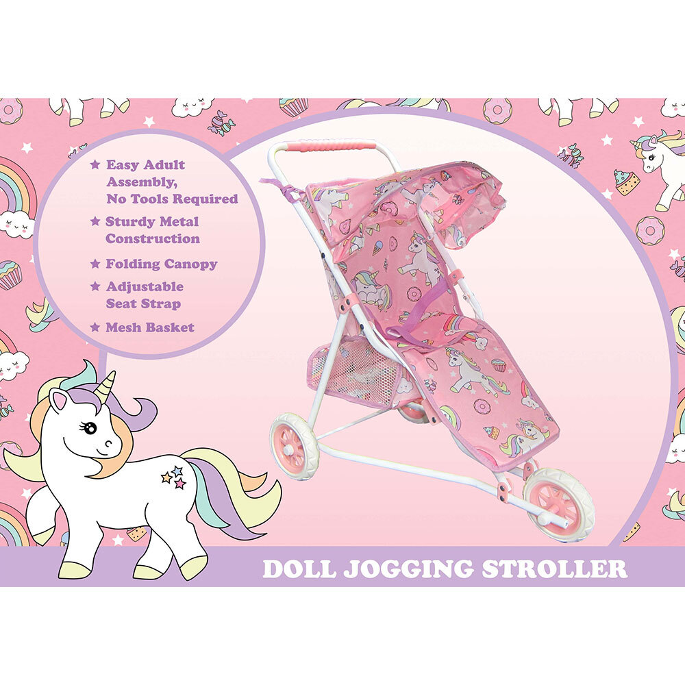 unicorn doll stroller