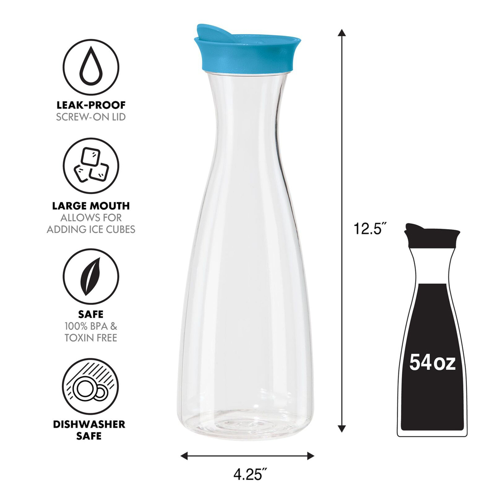 Oggi Plastic Cocktail Shaker - Aqua