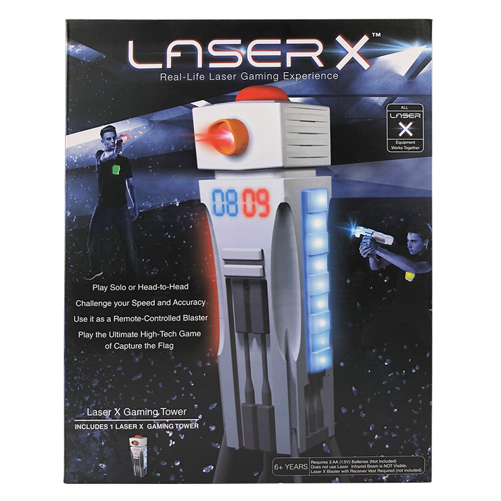 Laser X Gaming Tower 30m Remote Control Blaster 9 Built In Games Kids ...