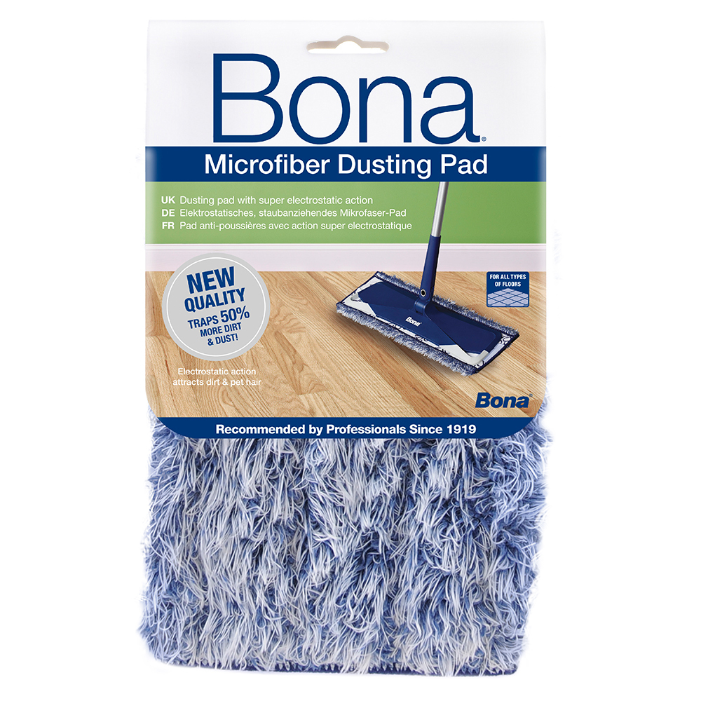 2PK Bona Microfibre Dusting Pad for Floor Mop Cleaning/Dust Washable