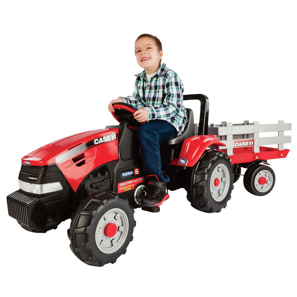 Case IH Pedal Tractor w/Trailer Kids/Children/Toddler 2y+ Ride On