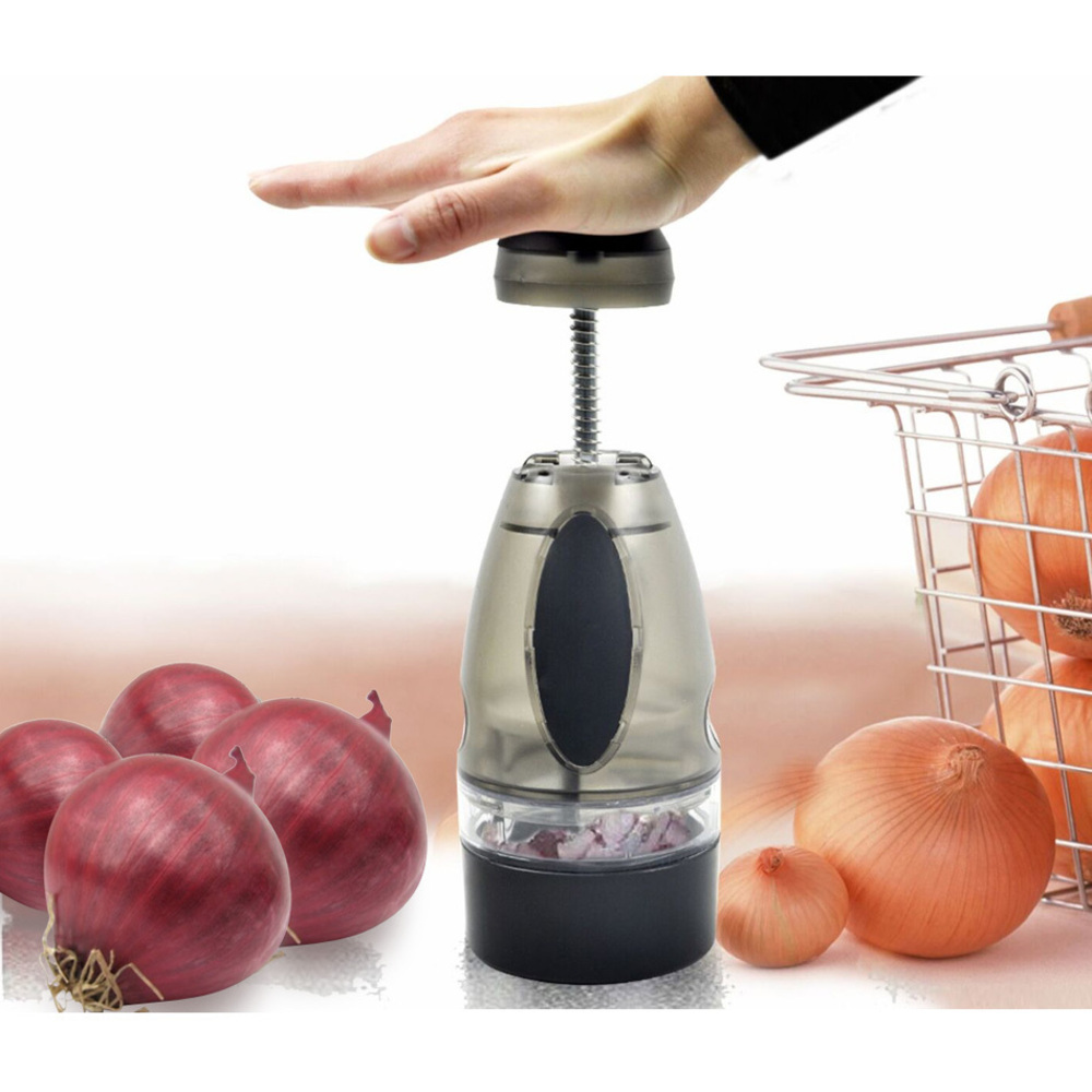 Manual Food Onion Chopper Vegetable Fruit Push Slicer/Cutter Garlic