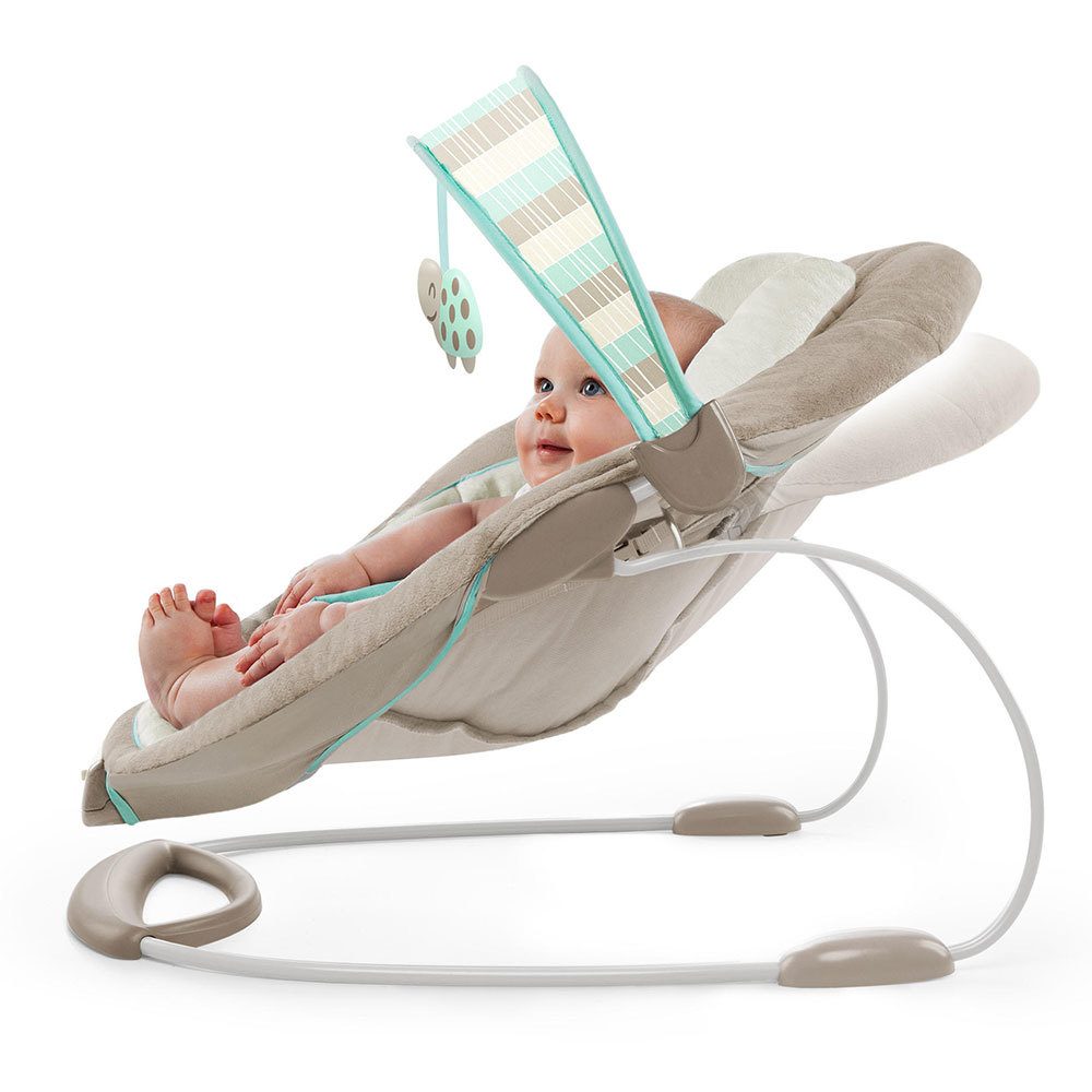 Ingenuity Sampson Vibrating Baby Bouncer w/ Removable Toy Bar/Music ...