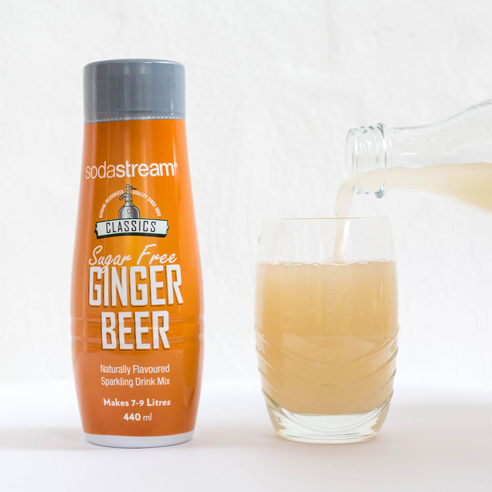 3x SodaStream Classic Diet Ginger Beer 440ml/Sparkling Soda Syrup Mix