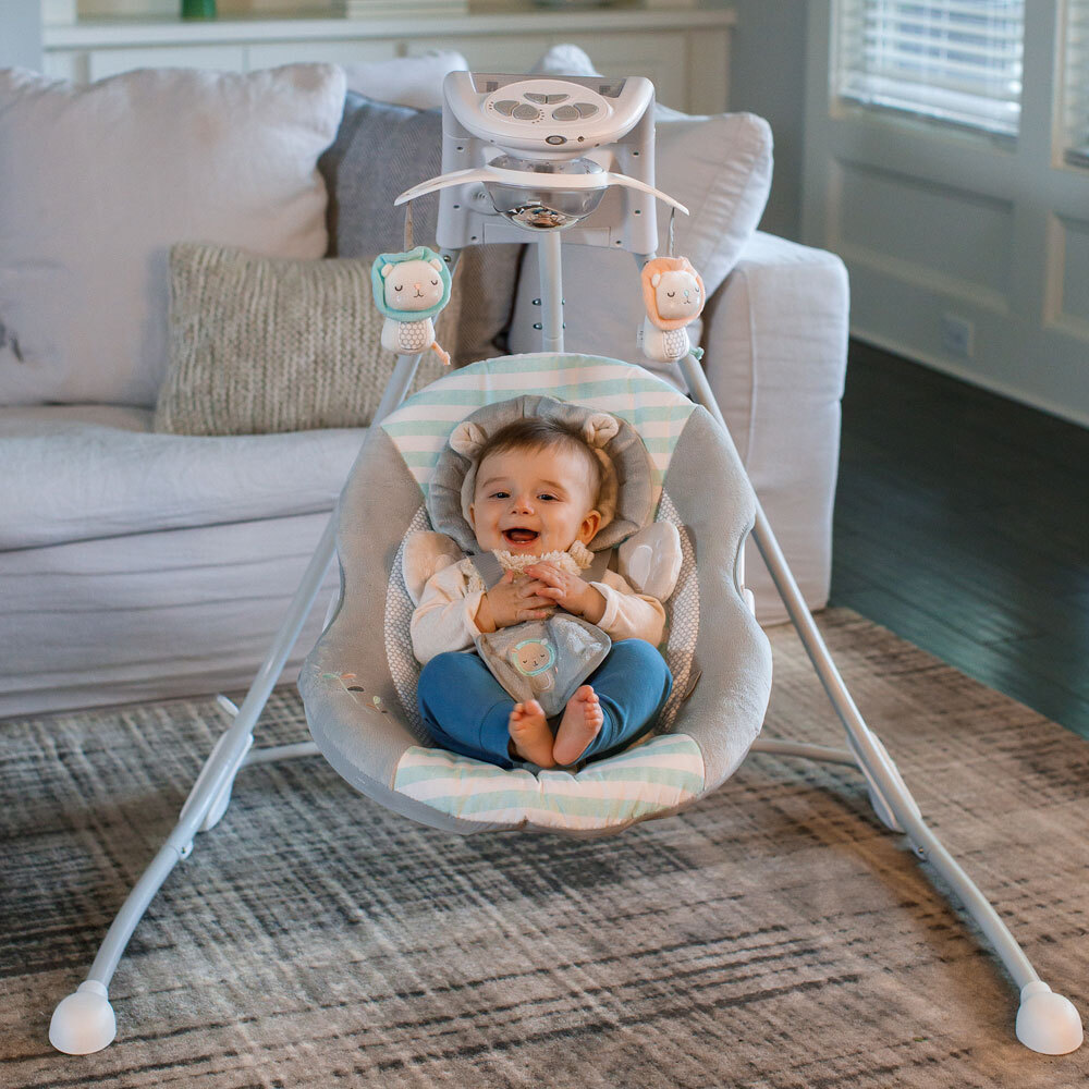 Ingenuity InLighten Cradling Baby/Infant Swing/Rocker Chair 0m+ Landry