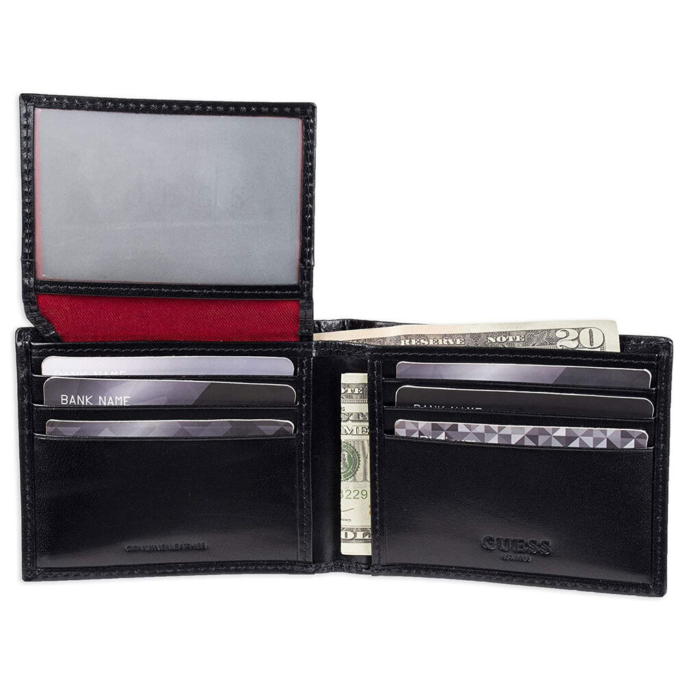 Guess Chavez Leather Passcase Wallet RFID Black - Online | KG Electronic