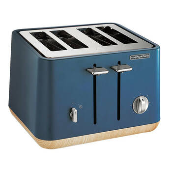 Morphy Richards Scandi Deep Blue 4 Slice Toaster w/ Cordless Kettle ...