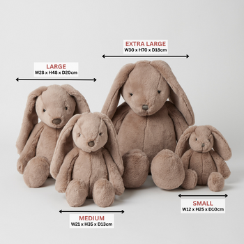 Jiggle & Giggle Taupe Bunny Large Ultra Plush Baby/Children's Toy 48cm 0y+  - Online