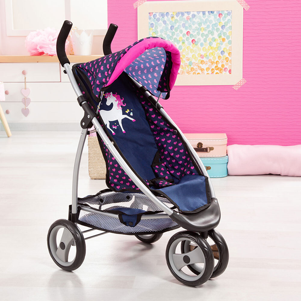 unicorn doll stroller