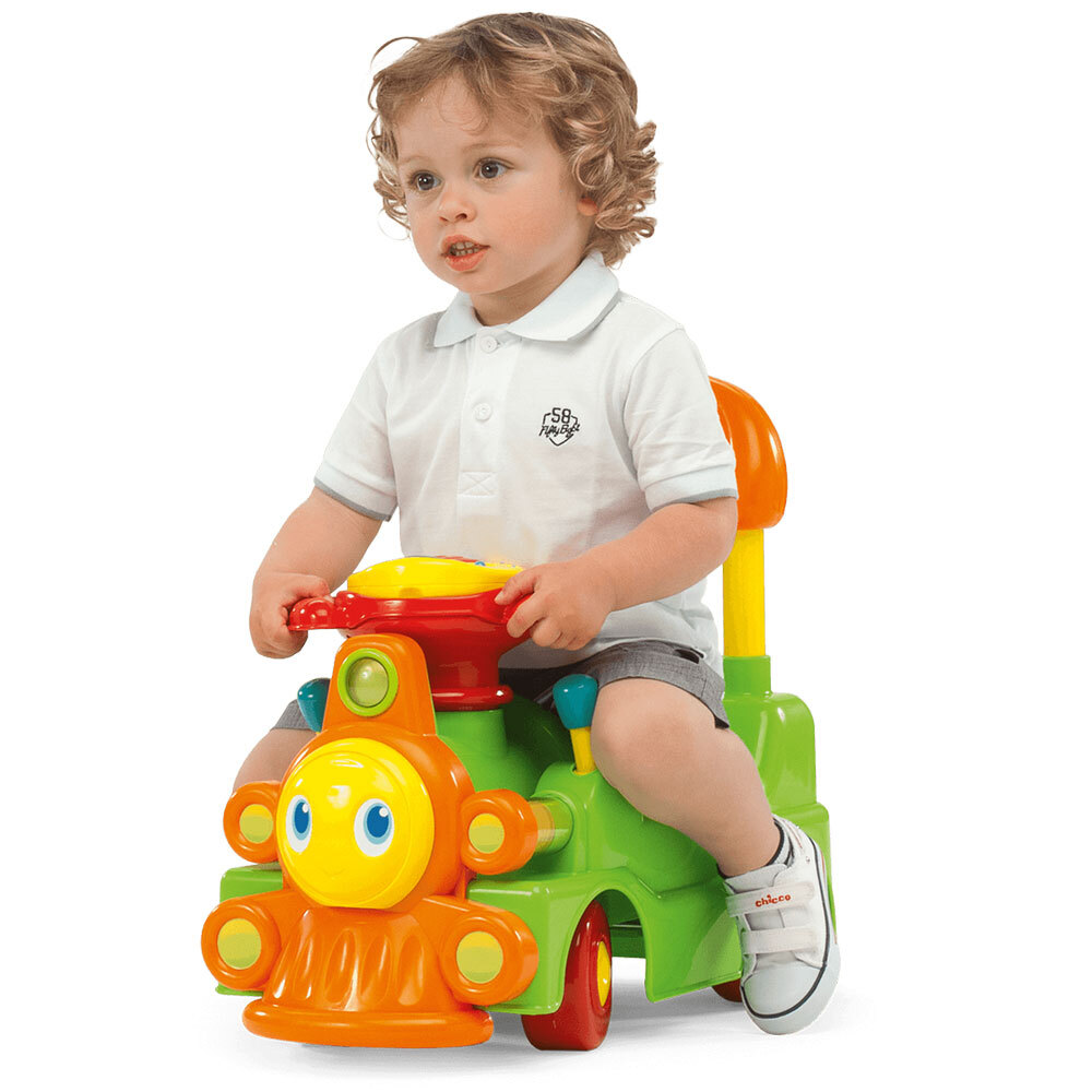 Chicco Train Loco Kids/Toddler Sit/Ride On Toy/Walker 12m+ w/ Backrest ...