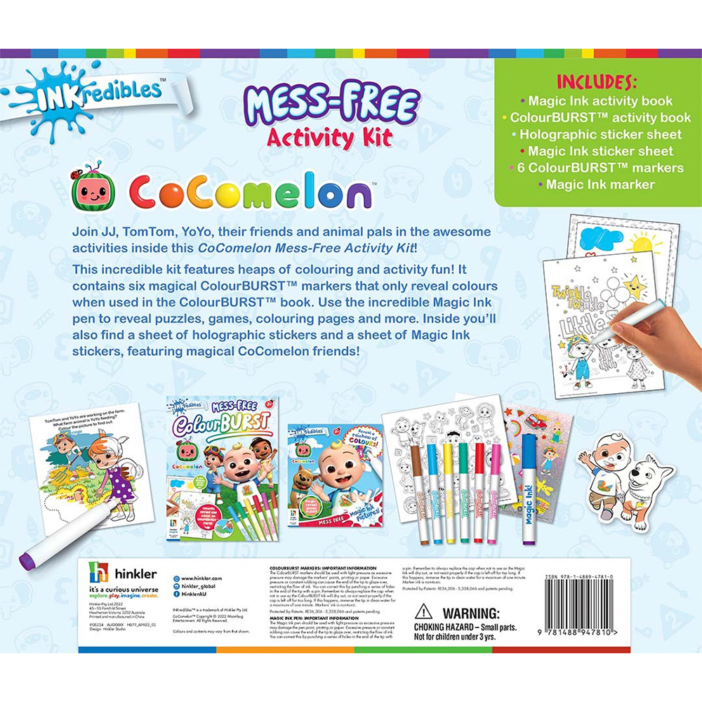 Inkredibles CoComelon Mess-Free Colour Burst Kit - Craft Kits - Art + Craft  - Children - Hinkler