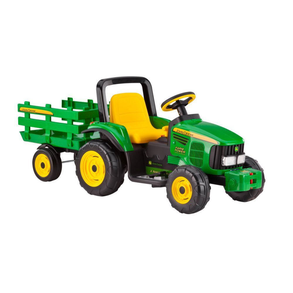 John Deere 12V Electric Ride On Tractor w/Trailer/Wagon/Toy/Kids ...