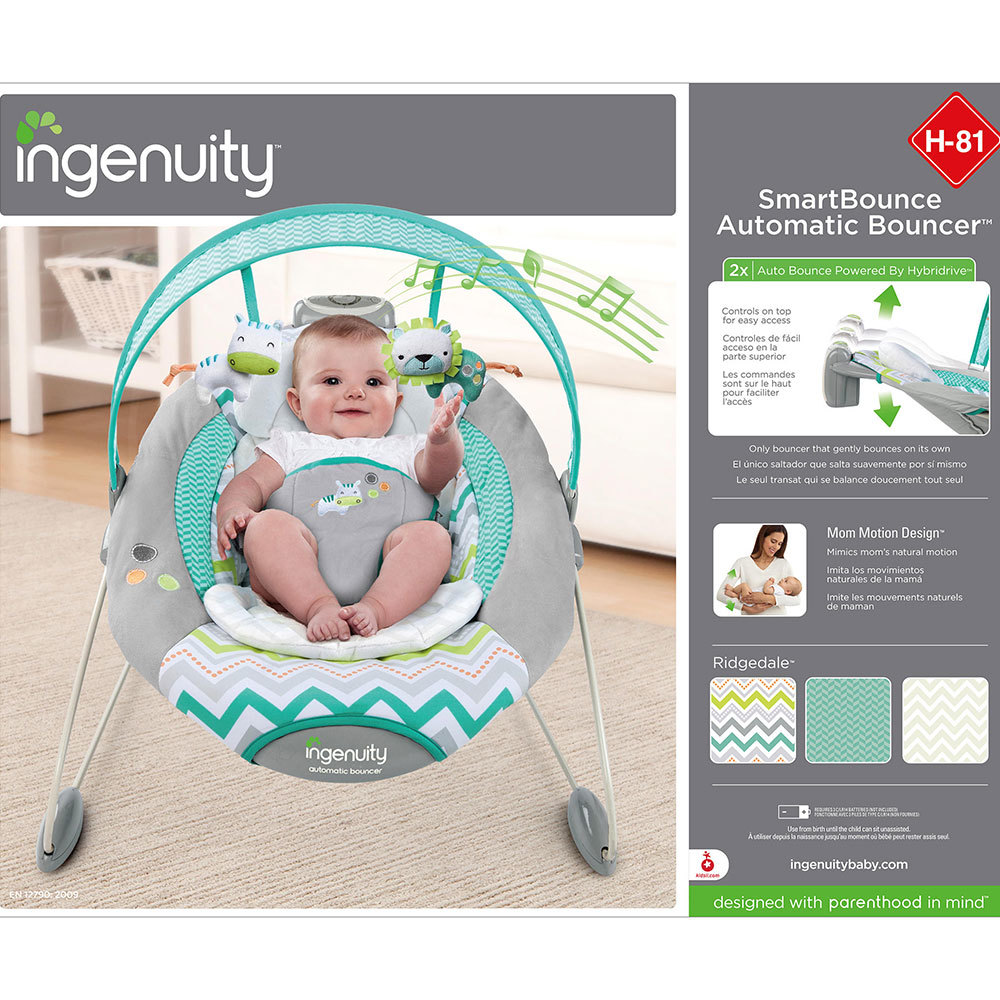 ingenuity automatic bouncer assembly