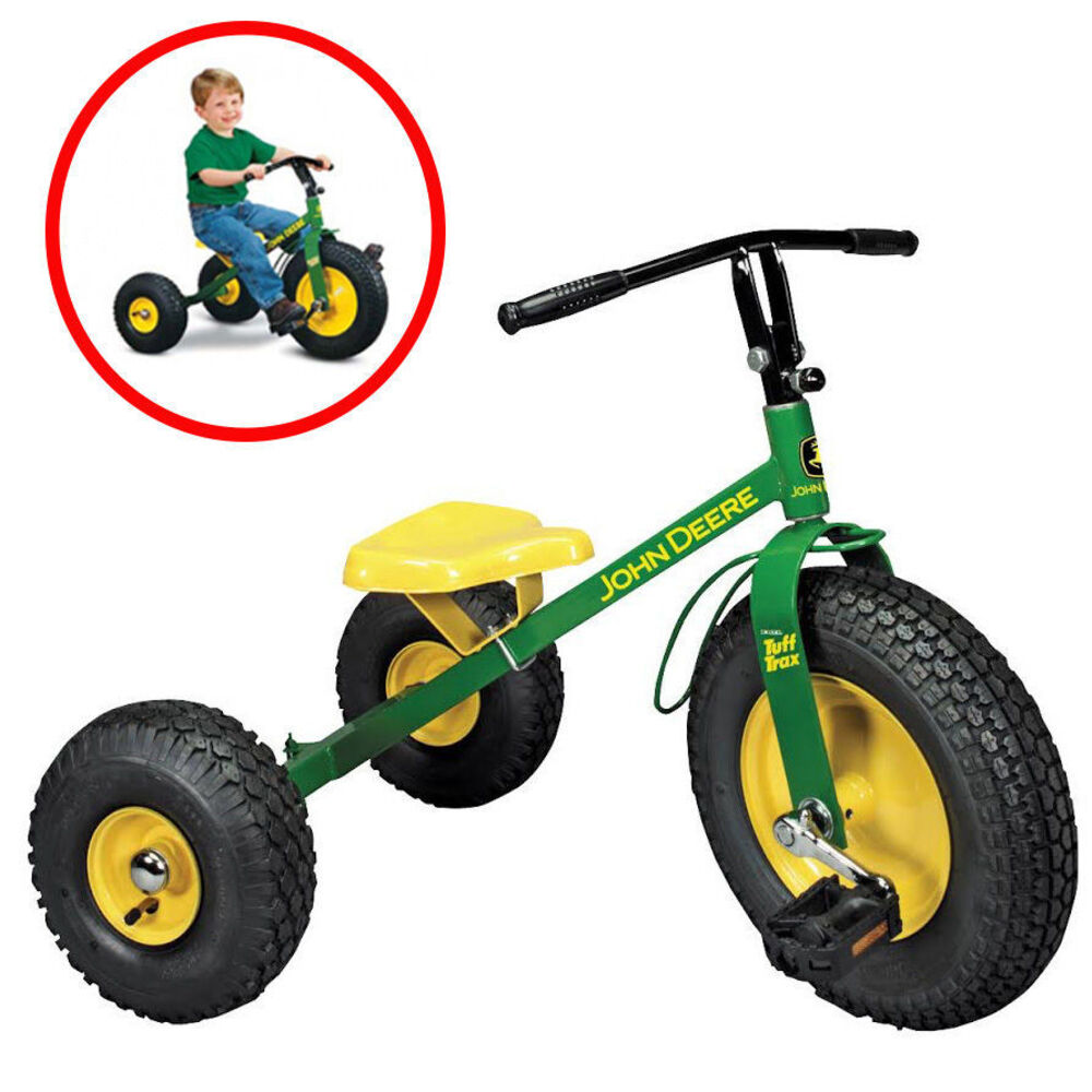 John Deere Ride On Pedal Mighty Trike Tractor Kids Children Toy Tricycle eBay