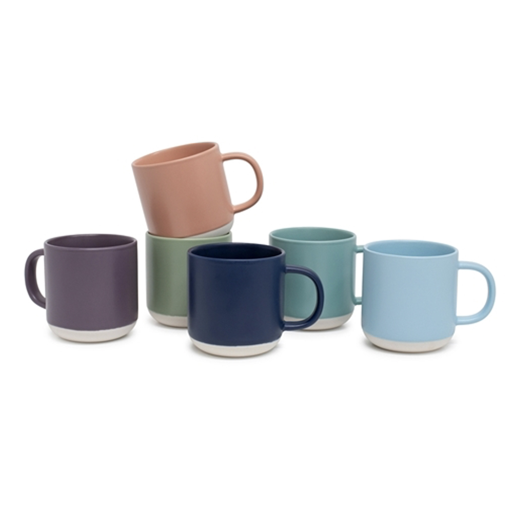 6pc Salt & Pepper Prism 330ml Mugs New Bone China Cup - Dusty - Online ...