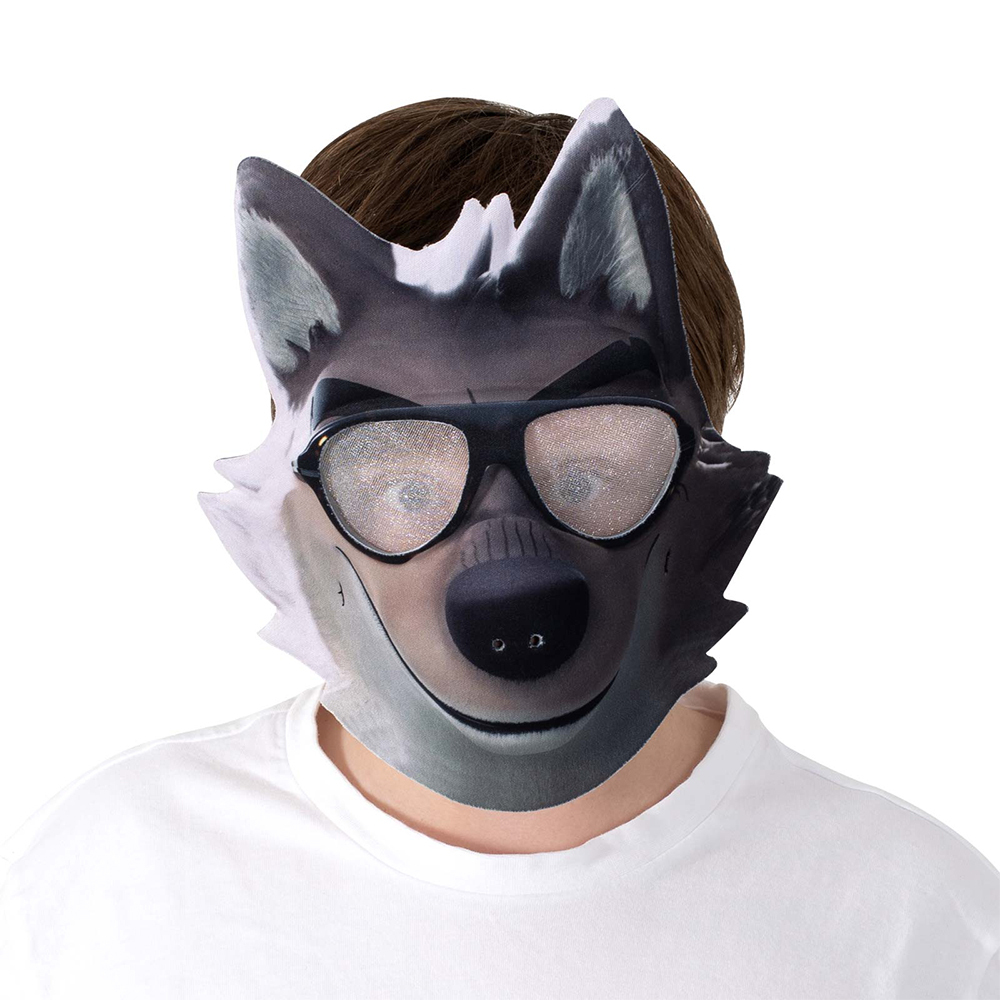 Universal The Bad Guys Mr Wolf Mask Halloween Party Mens Costume ...