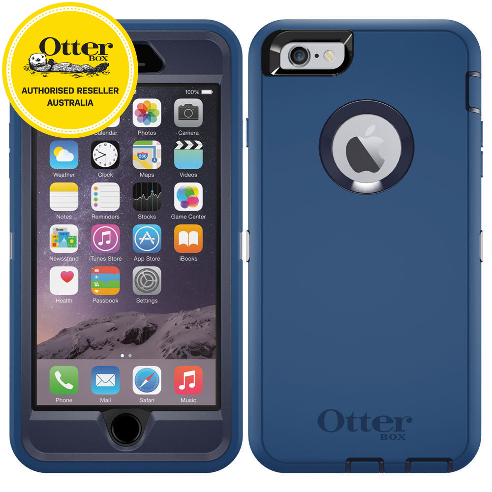 Original Blue/Black OtterBox Defender Case Cover for iPhone 6 Plus/ 6S ...