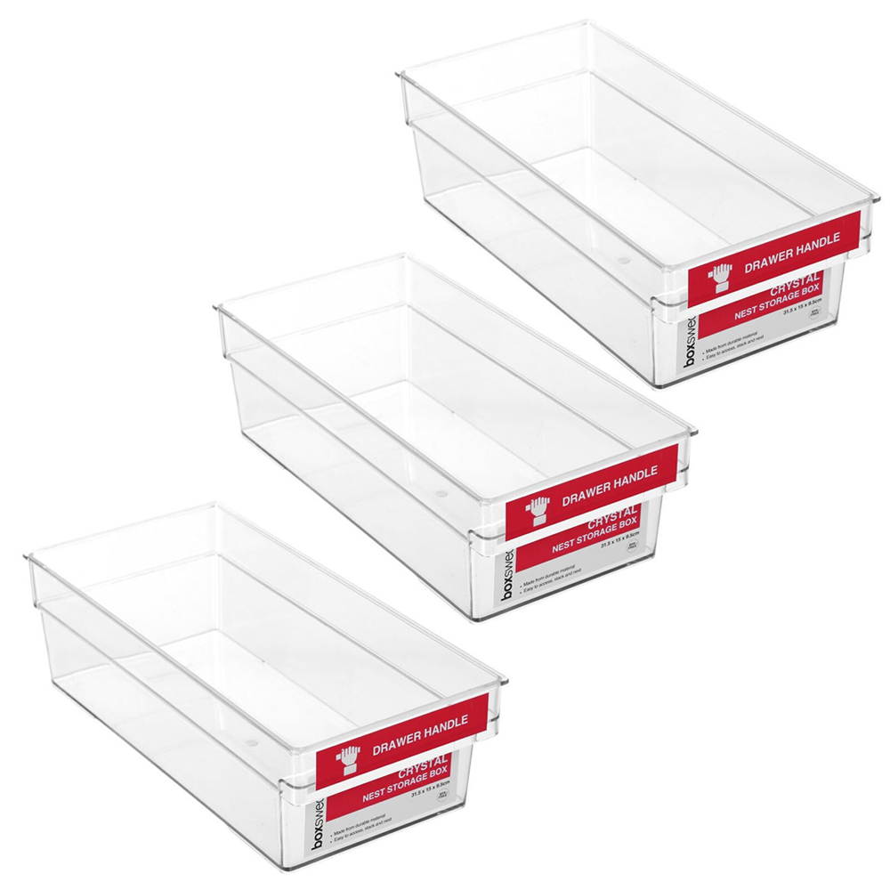 Buy 2x Box Sweden 31.5cm Crystal Kitchen Stackable Organiser