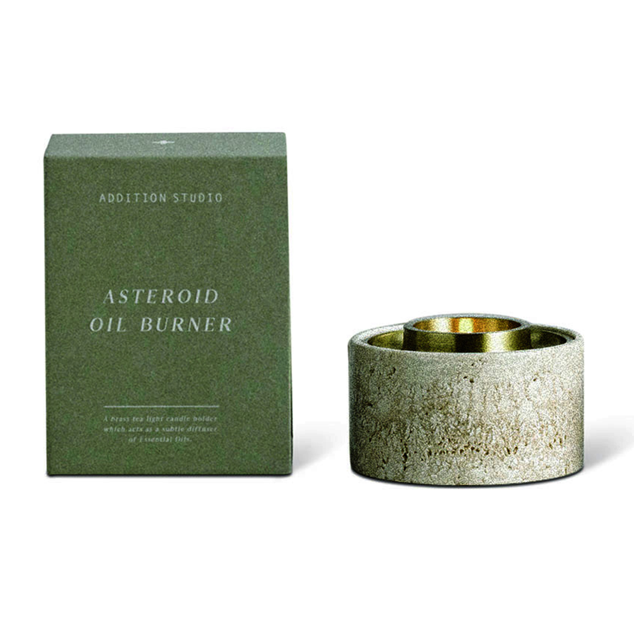 Addition Studio Asteroid 8cm Oil Burner - Stone Travertine