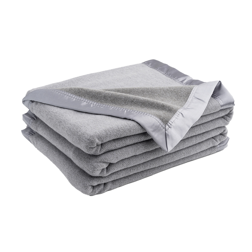 Onkaparinga Queen/King Bed Heirloom Blanket Australian Wool Grey