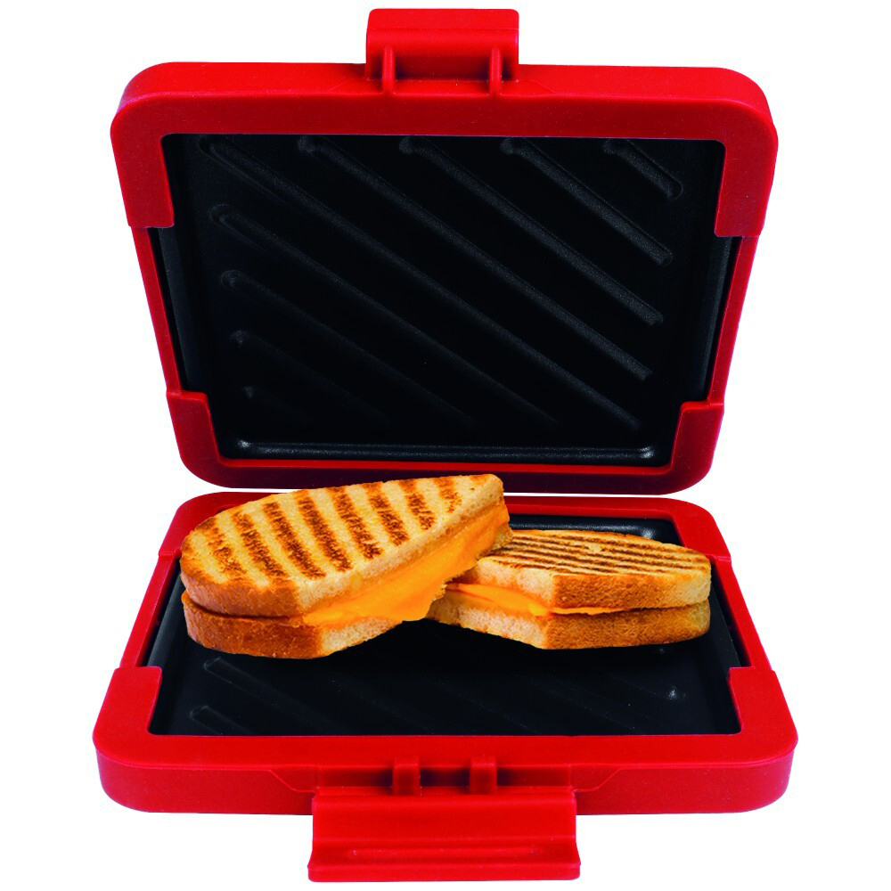 Laser Eezee's Muncheez Non-Stick Microwave Toastie Maker Red 18cm ...