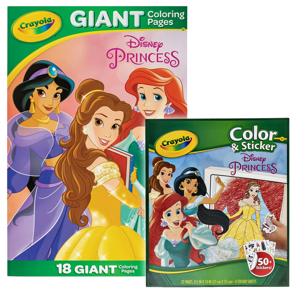 Crayola Giant 18pg Disney Princess Colouring Pages & 32pg Colour ...