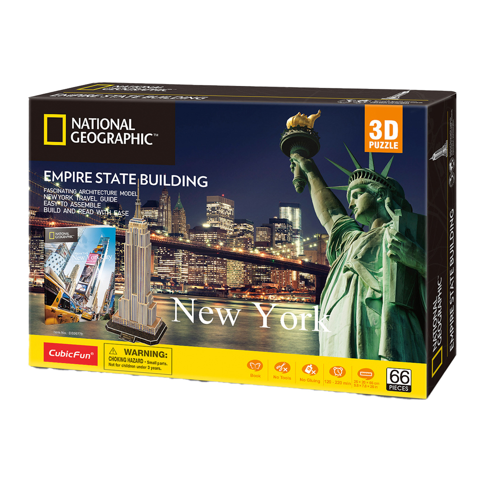 66pc National Geographic New York - Empire State Building 3D Puzzle 8+ -  Online