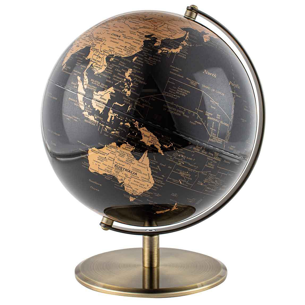 Black & Gold Ocean Globe 25 cm Novelty Room Decor - Online | KG Electronic