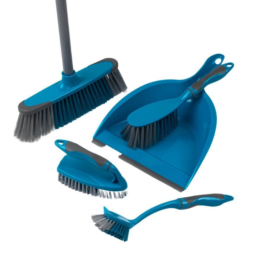 5pc Beldray Multi-Purpose Indoor Cleaning Set Blue - Online