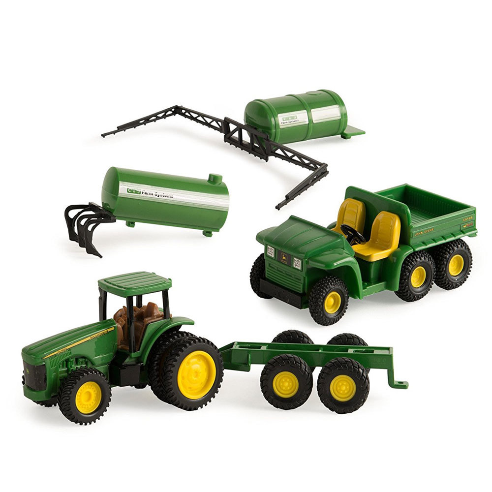 John Deere 5pc Farm Toy Set Collectible Tractor/Gator/Tank/Truck Toys