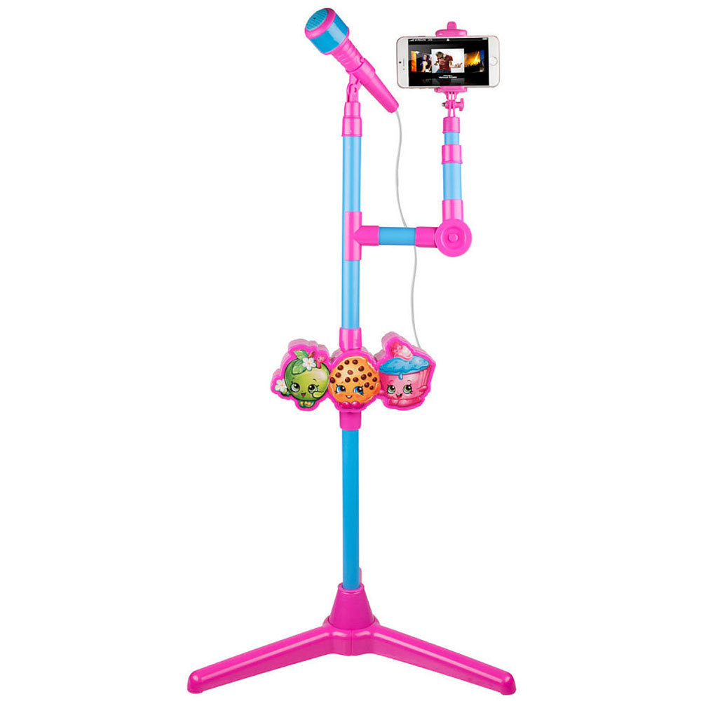 Shopkins Selfie Karaoke Mic Stand Set for iPod/Smartphone/MP3 Music ...