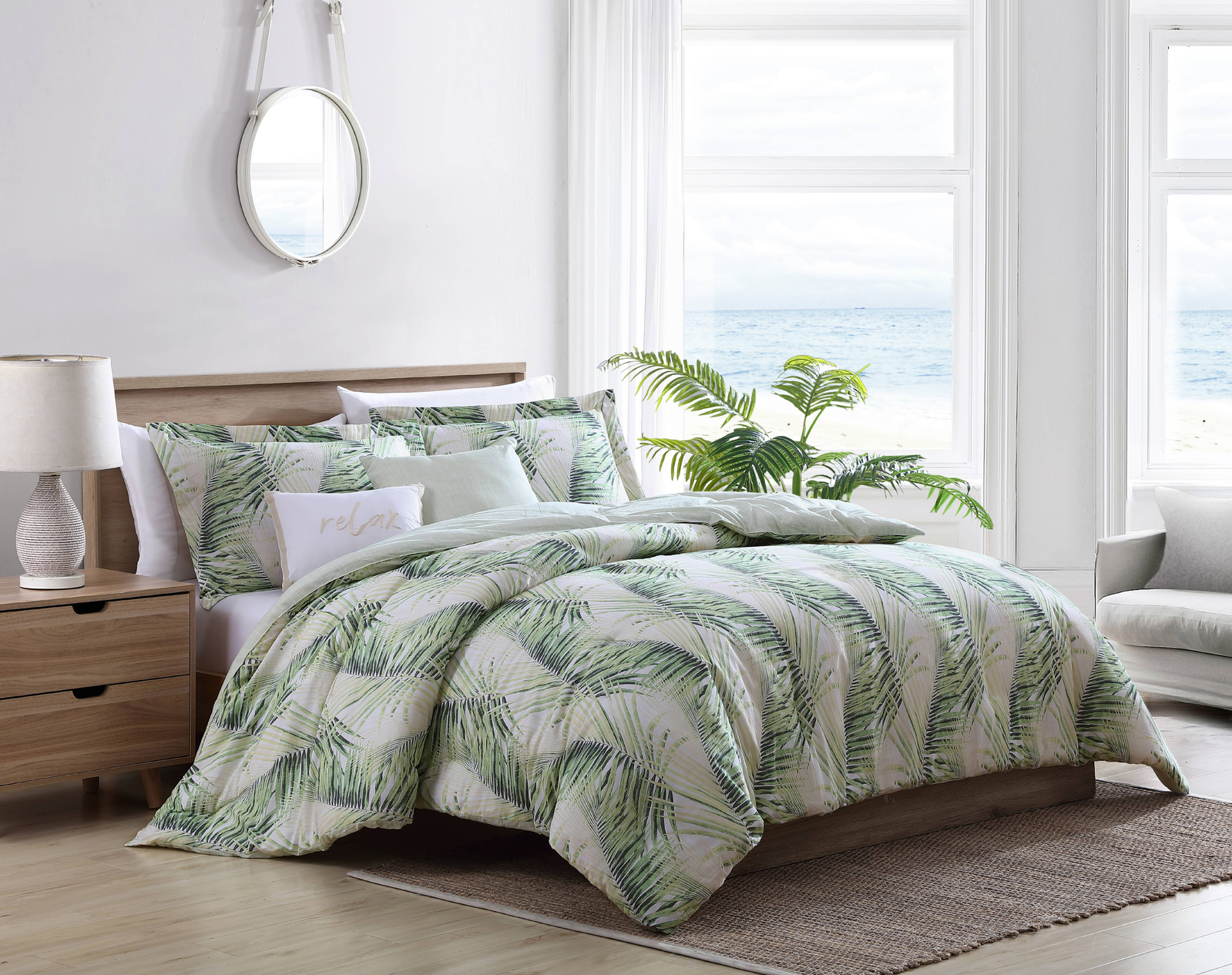 Tommy Bahama Kauai Quilt Cover Set Super King- Jasmine Green - Online ...