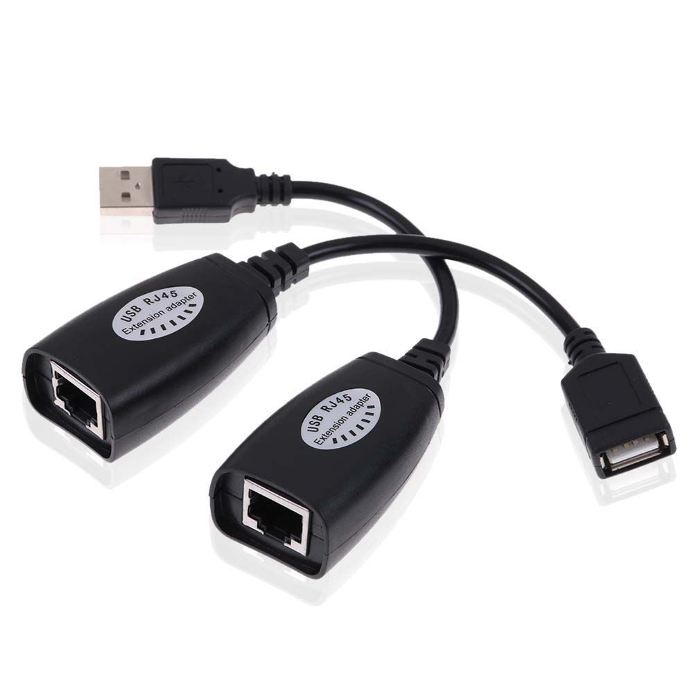 Usb Utp Extender Extension Over Single Rj45 Ethernet Cat5e Cable Up To 50m 150ft 857161001670 Ebay 9695