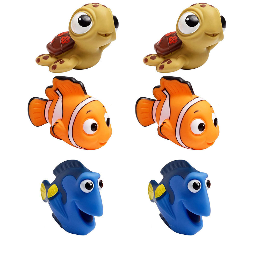 6pk Disney Finding Nemo Dory Squirt Bathshower Water Toys Float For