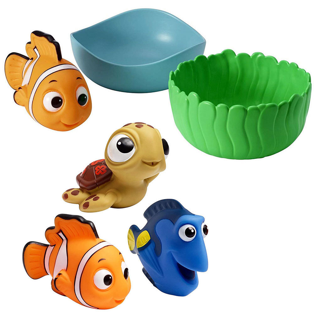 Disney Finding Nemo Bath Tub/Stack Pour Cups Shower Water Squirt Toys ...