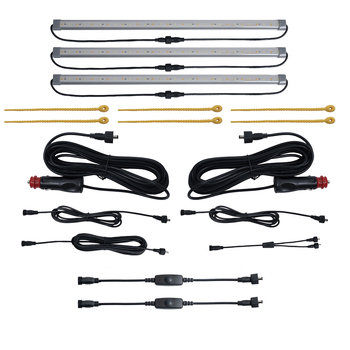 8pc Oztrail 3-Bar LED Light Kit Camping Illumination