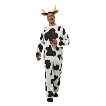 Rubies Cow Furry One Piece Costume Party Dress-Up - Size L-XL