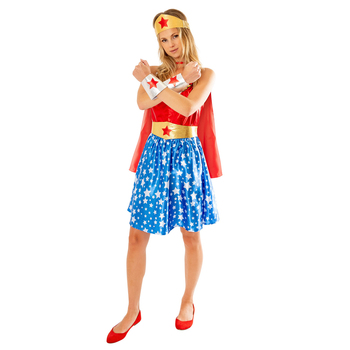 Dc Comics Wonder Woman Deluxe Costume Party Dress-Up - Size S