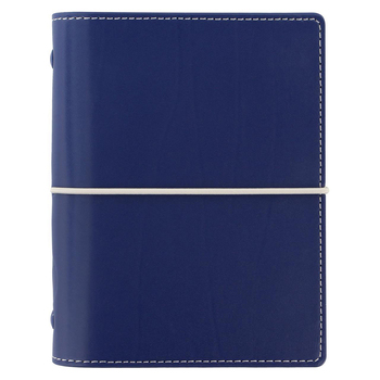 Filofax Domino Pocket Organiser Stationery Faux Leather Navy