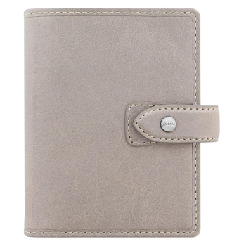 Filofax Malden Pocket Organiser Stationery Leather Stone