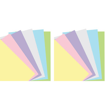 2x 60pc Filofax Pastel Plain Notepaper Personal Organiser Refill