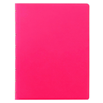 Filofax A5 Saffiano Notebook Journal Stationery - Fluoro Pink