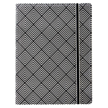 Filofax A5 Impressions Notebook Stationery - Black/White Deco