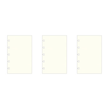 3x 60pc Filofax Pocket Notebook Paper Refill Pastel Plain