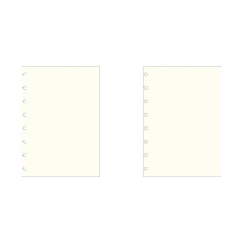 2x 60pc Filofax Pastel A5 Notebook Refill Plain Paper