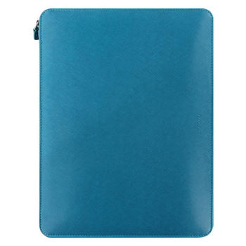 Filofax A4 Saffiano Zipped Folio Personal Organiser Aquamarine