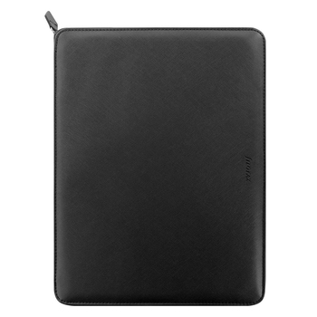 Filofax A4 Saffiano Zipped Folio Personal Organiser Black