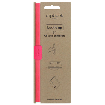 Filofax A5 Saffiano Elastic Clipbook Closure - Fluoro Pink