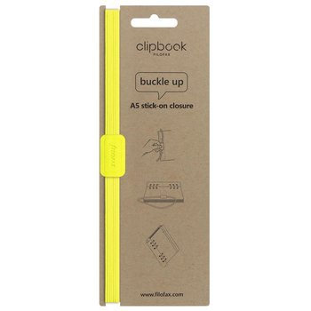 Filofax A5 Saffiano Elastic Clipbook Closure - Fluoro Yellow